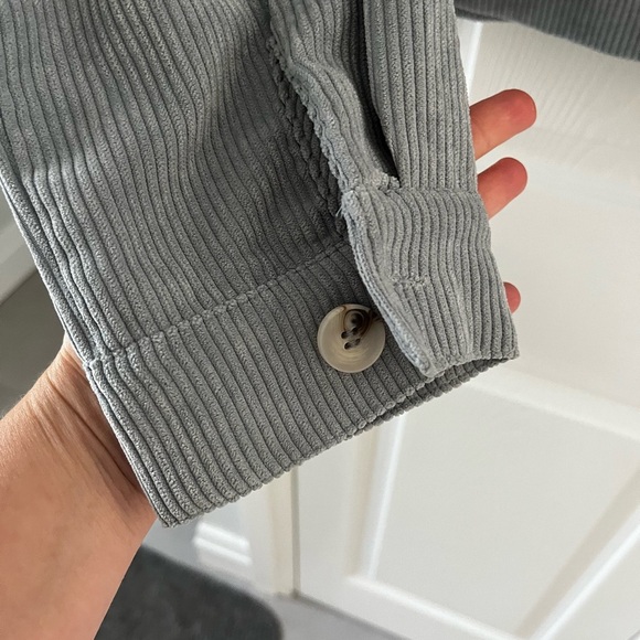 Stylish blue Corduroy Women's Shacket - Picture 6 of 9